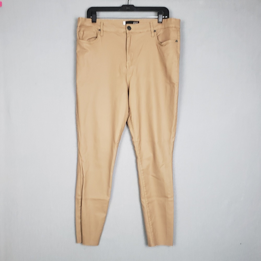 Kut From‎ The Kloth Size 18 Skinny Leg Khaki Pants Tan Stretchy Office Neutral